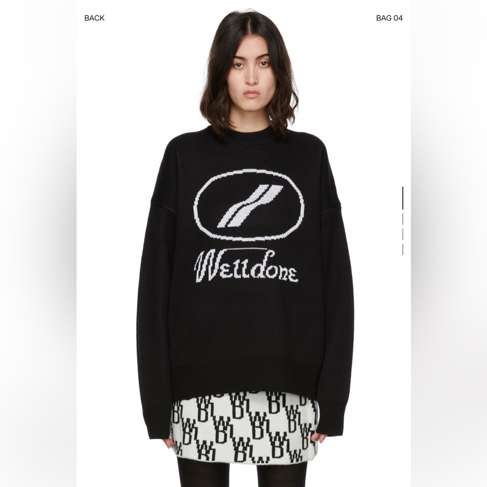 WE11DONE Jacquard Logo Sweater